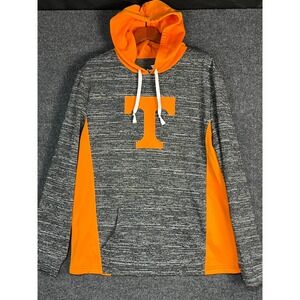 Fanatics Tennessee Volunteers Orange T Logo Hoodie Mens Large Heathered Gray